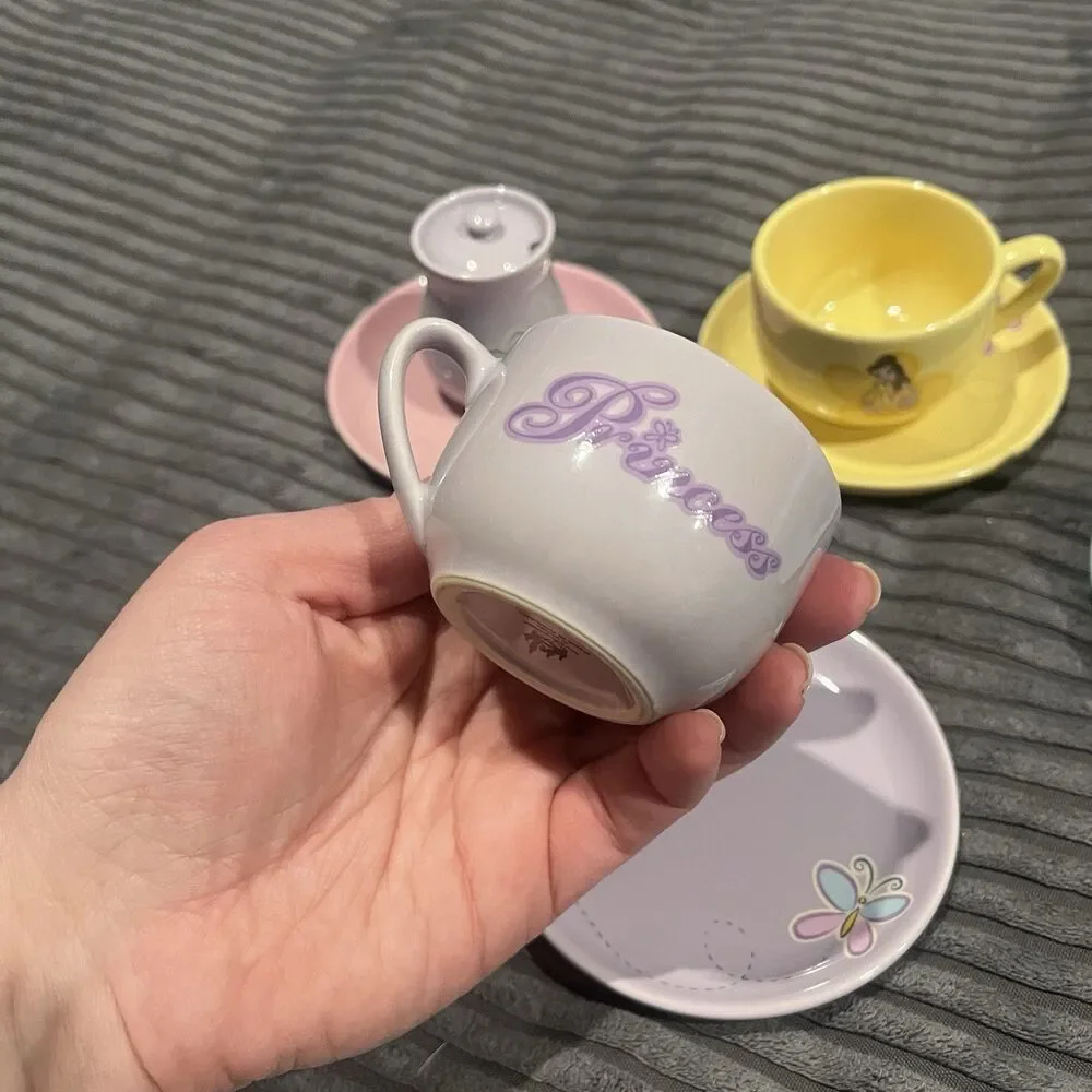 Princess Tea Partial Set Cups & Saucers Disney Parks Made In Thailand See Pics